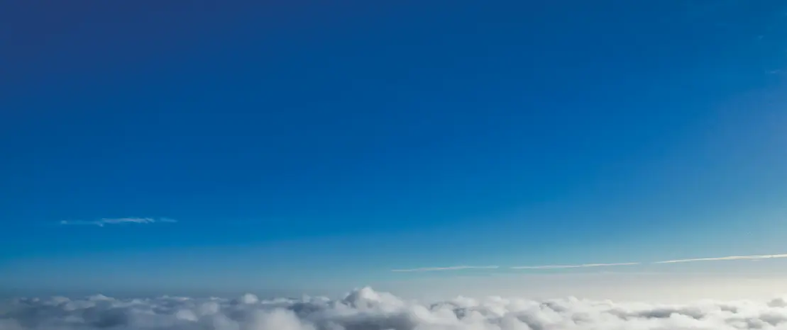 Aerial view of clouds and blue sky