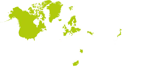 Map highlighting in green the countries where nicotine pouch products are sold.
