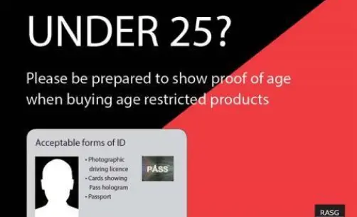 Age verification notice for restricted products