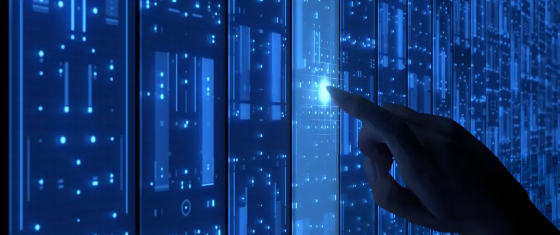 hand touching interface
