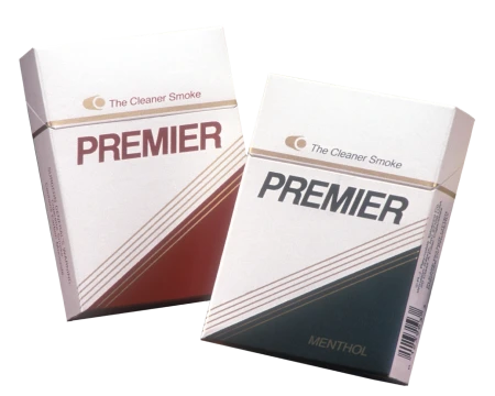 Two Premier cigarettes packaging